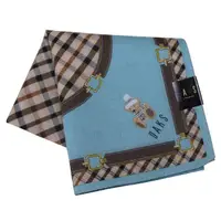 在飛比找momo購物網優惠-【DAKS】經典Logo格紋小熊鏈條帕領巾(湖水藍)