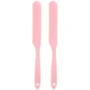 2Pcs Silicone Spatula Scraper 9.45" Reusable Non-Stick Flexible Spatulas Pink