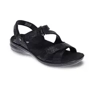 Revere Zanzibar Adjustable Sandal - Black Lizard