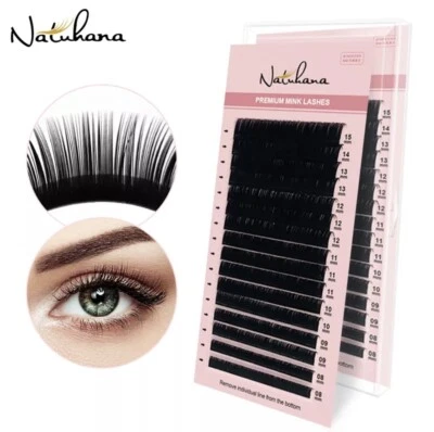 Professional Eyelashes Extension 0.03mm D Curl 8-15mm Mink EasyFan Natural Soft