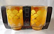 Federal Glassware 4-13oz Stacking Concept Beverage Glasses Rocks Rare NOS 1970's