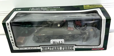 Military Force Battery Operated WWII US Army M4A3 Tank