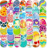 50 Pcs Easter Stickers,Easter Basket Stuffers，Easter Decoration Easter Egg Decoration, Easter Egg Stickers