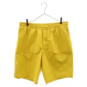 PRADA Triangle Logo Nappa Leather Shorts Bermuda Shorts Yellow UPP224 1WDV