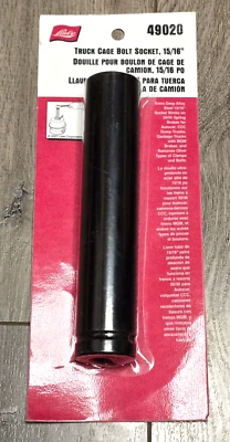 Lisle 15/16" x 6" Extra Deep 6pt Truck Air Brake Cage Bolt Socket 1/2 dr #49020