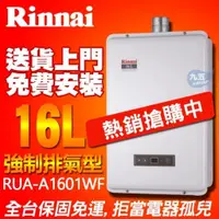 在飛比找蝦皮購物優惠-【附發票含稅】林內 數位熱水器RUA-A1601WF-SD強