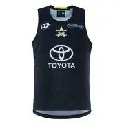 NRL 2024 ALT Training Singlet - North Queensland Cowboys - Black - Mens -DYNASTY