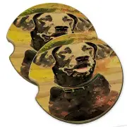 Great Dane Puppy Wood Car Coaster Gift Set fit Car & Truck Cup Holder