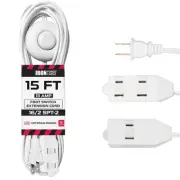 IRON FORGE CABLE 15 Ft Extension Cord with Foot Switch and 3 Electrical Power...