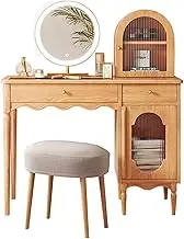 New Furniture Solid Wood Dressing Table Dresser Storage Cabinet Makeup Table with Drawer Jewelry Box Bedroom Makeup Vanity Set Computer Desk