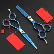 Hair Cutting Scissors, 6 inch Upscale Professional Bamboo Cutting Barber Makeup thinning Shears Hairdressing Scissors