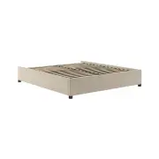 Gaslift Bed Frame French Beige - Single