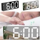 Temperature Alarm Clock Mirror Lamp USB Charging Digital Night Light Thermometer
