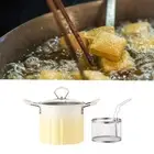 Deep Fryer Pot with Frying Basket Milk Warmer for Frying Tempura Onion Rings