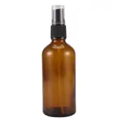 100ML Amber Glass Bottle with Black ATOMISER Sprays,Refillable6319