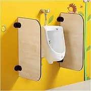 Urinal Divider Screen,Toilet Partition,2PCS Kids Cartoon Urinal Privacy Screen,School Kindergarten Toilet Privacy Partition Wood Divider Screen(L450mm*H800mm)