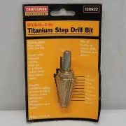 New - Craftsman Professional Titanium Step Drill Bit 9/16" - 1" - 920922