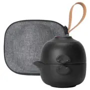 Chinese Travel Gaiwan Tea Set for , Ceramic Small Kungfu Teapot with Teacup f...