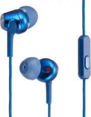 New SONY MDR-EX255AP Closed Dynamic In-Ear Headphones In-Line Remote Mic Blue