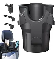 Back Seat Cup Holder | Car Headrest Backseat Cup Holder,Large Capacity Bottle Rack with Hooks Multifunctional for Truck Auto Interior Backseat Accessories