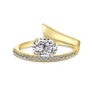 ANYCO Ring Cross Pear Oval Shaped Pink CZ 5A 1ct Sparkling 925 Sterling Silver Engagement Wedding Rings For Women