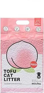 Michu Cat Litter Tofu Cat Litter Best Cat Litter Natural Clumping Tofu Cat Litter 2.5kg/6L Peach 3 Pack