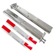 Chrome Straight Spring Loaded Mud Flap Hanger Bracket Set 1-1/8" Bolt Spacing...
