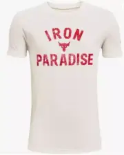NEW Under Armour BOY UA Project Rock Iron Paradise T-Shirt Dwayne Johnson MEDIUM