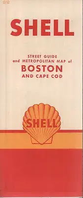 1960 Shell Road Map: Boston Cape Cod NOS
