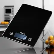 Daseeme 5KG/1G Accurate Touch Screen LCD Backlight Digital Kitchen Food Scale G/LB/OZ Electronic Weight Balance for Baking Cooking Tare Function