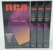 New RCA T-120 4 Pack Blank VHS VCR Hi-Fi Video Cassette Tapes 6 Hour Sealed