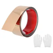Mirrored Rose Gold Peel Stick Wall Molding Trim with Glove,1.97 Inch x 6.56 Feet