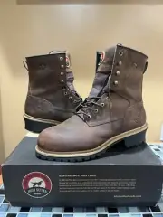 Red Wing Irish Setter Men's 8" Mesabi Steel Toe Waterproof Logger Work Boot