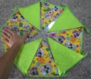 sugar skull bunting double sided fabric green banner 9 flags 3 yard 108 inch