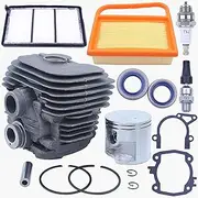 Haishine 50mm Piston Set Cylinder Piston for Stihl TS410 TS420 TS 410 420 Chainsaw Rod Nut Replaces 4238 020 1202