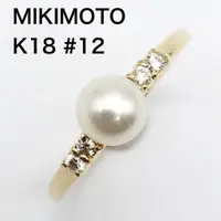 在飛比找蝦皮購物優惠-Mikimoto 戒指 珍珠 鑽石 18k yg 日本直送 