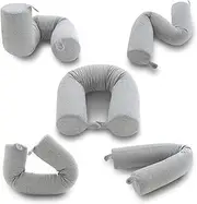 [LSW.Giriccn] Memory Foam Travel Pillow-Travel Neck Pillow for Airplane -for Traveling On Airplane Bus Train Or at Home,Best for Side Stomach and Back Sleepers - Adjustable Bendable Roll Pillow