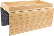 Portable Flexible Couch Armrest Organizer, Foldable Couch Arm Tray, Bamboo Wood Rectangular Sofa Armrest Tray with Non Slip Base for Drink Snacks Cups Phone Remote