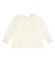 [C'era Una Volta] C'era Una Volta Charlene ruffled cotton poplin shirt Y 4 white