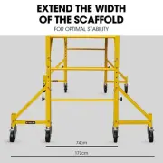 Adjustable Mobile Scaffold Outrigger Wheel Set - 4pc, 0.13m Lockable Wheels