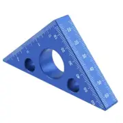 45/90 Degree Angles Ruler Woodworking Square Metal Inch Metric Triangular Ruler