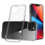 For iPhone 15 PRO Case Clear Shockproof with Chrome Buttons + 2 Tempered Glass