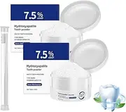 Hydroxyapatite Tooth Powder,7.5% Nano Hydroxyapatite Powder for Teeth,Deep Cleaning Care Toothpaste,Gentle Mint,Fresh Breath (2Pcs)