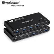 Simplecom HDMI KVM Splitter 2 Port KVM 4K HDMI Switcher Mouse Sharing