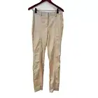 Jason Wu Tan Beige Faux/Vegan Leather Pants Medium Front Slits
