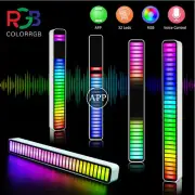 32LED RGB Voice Activated Rhythm Light Bar Music Car Party Strip Ambient Lamp (for: Fiat)