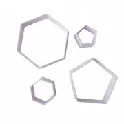 4pcs Football Fondant Cutter Plastic Cutter Fondant Molds Cake Decorating Molds Cake Moulds Chocolate Moulds Baking Mold