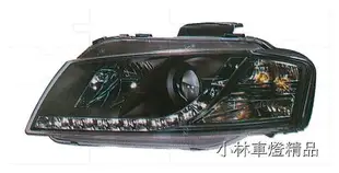 全新外銷件AUDI A3 04-08 8P 仿R8 DRL 日行燈 LED 晶鑽黑框 燈