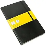 Moleskine QP617 Classic Soft Cover Notebook, Grid, Large, Black
