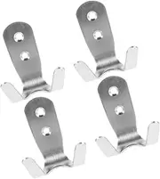 Generic 4pcs Stainless Steel Silver Wall Mounted Towel Hooks Stainless Steel Hooks for Towels Bathroom Wall Hooks Hooks for Closet